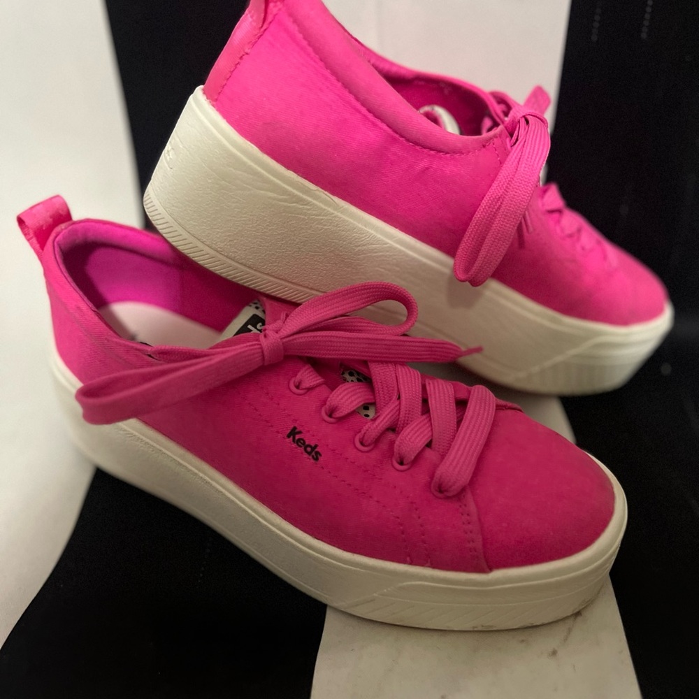 Keds Women's Bright Pink Platform Sneakers